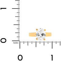 18K Yellow Gold 4 Prong Cathedral Mounted Diamond Engagement Ring Setting