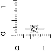 Platinum 4 Prong Cathedral Mounted Round Diamond Engagement Ring Setting