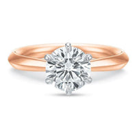 18K Yellow Gold Classic Solitaire 6 Prong Engagement Ring Setting