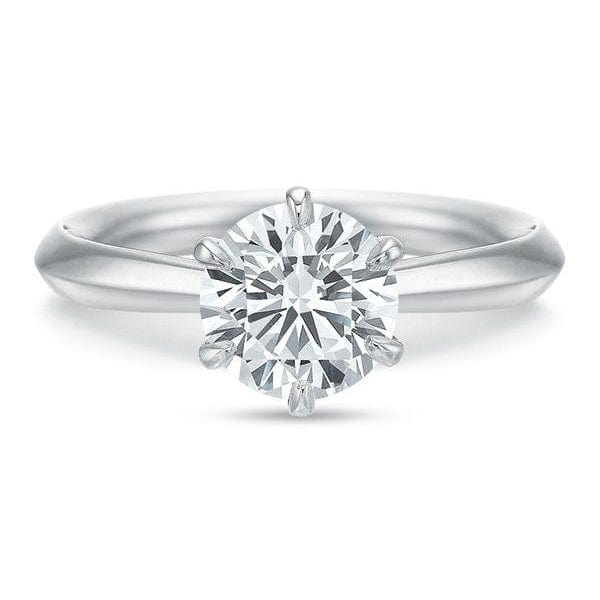 18K Yellow Gold Classic Solitaire 6 Prong Engagement Ring Setting