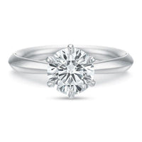 18K Yellow Gold Classic Solitaire 6 Prong Engagement Ring Setting