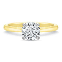 18K Yellow Gold 4 Prong Solitaire Engagement Ring Setting