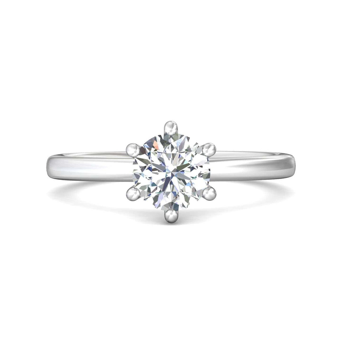 Platinum 6 Prong Solitaire Engagement Ring Setting