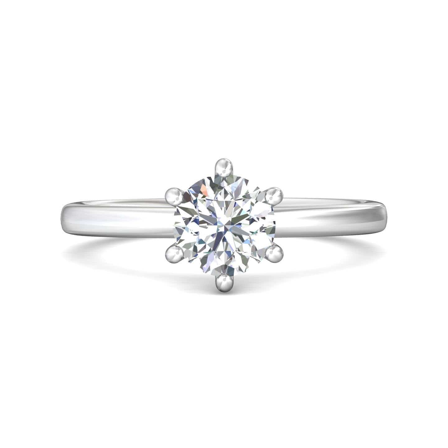 Platinum 6 Prong Solitaire Engagement Ring Setting