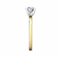18K Yellow Gold & Platinum 4 Prong Engagement Ring Setting