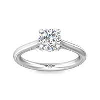 Platinum 4 Prong Cathedral Engagement Ring Setting