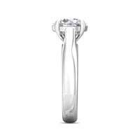 Platinum Wide Shank with 4 Prong Head Engagement Ring Setting