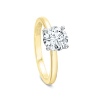 18K Yellow Gold Solitaire Engagement Ring Setting