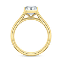 18K Yellow Gold Cathedral Engagement Ring Setting