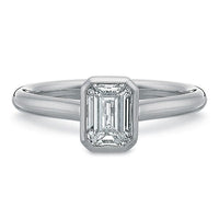 Platinum Bezel Set Cathedral Engagement Ring Setting