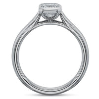 Platinum Bezel Set Cathedral Engagement Ring Setting