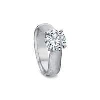 Platinum Solitaire Cathedral Mounted Engagement Ring Setting