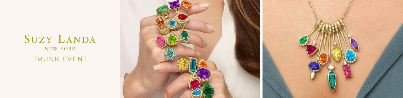 Colorful gemstone rings Suzy Landa