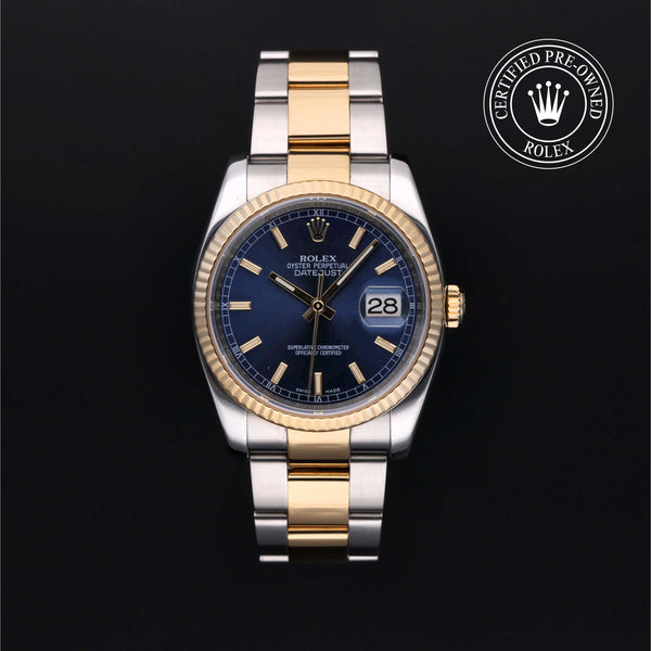 Rolex Certified Pre-Owned Datejust in Oyster, 36 mm, Stainless steel and yellow gold watch
