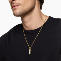 Streamline® Inlay Amulet 18K Yellow Gold with Black Onyx and Diamonds, 30.7mm