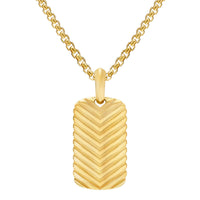 Chevron Tag 18K Yellow Gold, 27mm