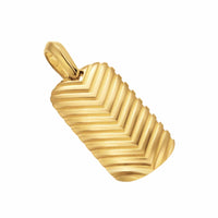 Chevron Tag 18K Yellow Gold, 27mm