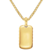 Chevron Tag 18K Yellow Gold, 27mm