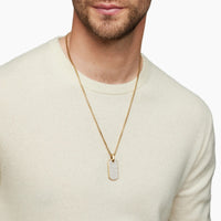 Chevron Tag 18K Yellow Gold with Diamonds, 35mm