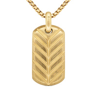 Chevron Tag 18K Yellow Gold with Diamonds, 35mm
