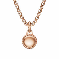 Evil Eye Amulet 18K Rose Gold with Cognac Diamond, 15mm