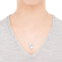Mikimoto 18K White Gold Pearl and Diamond Pendant