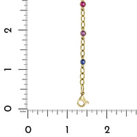 18K Yellow Gold Multi-Color Sapphire Pride Bracelet