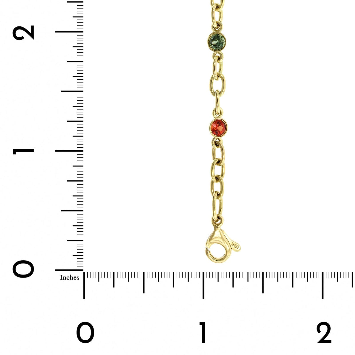 18K Yellow Gold Multi-Color Sapphire Pride Bracelet
