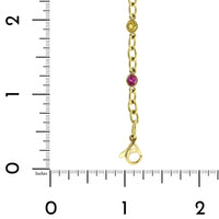 18K Yellow Gold Multi-Color Sapphire Pride Bracelet