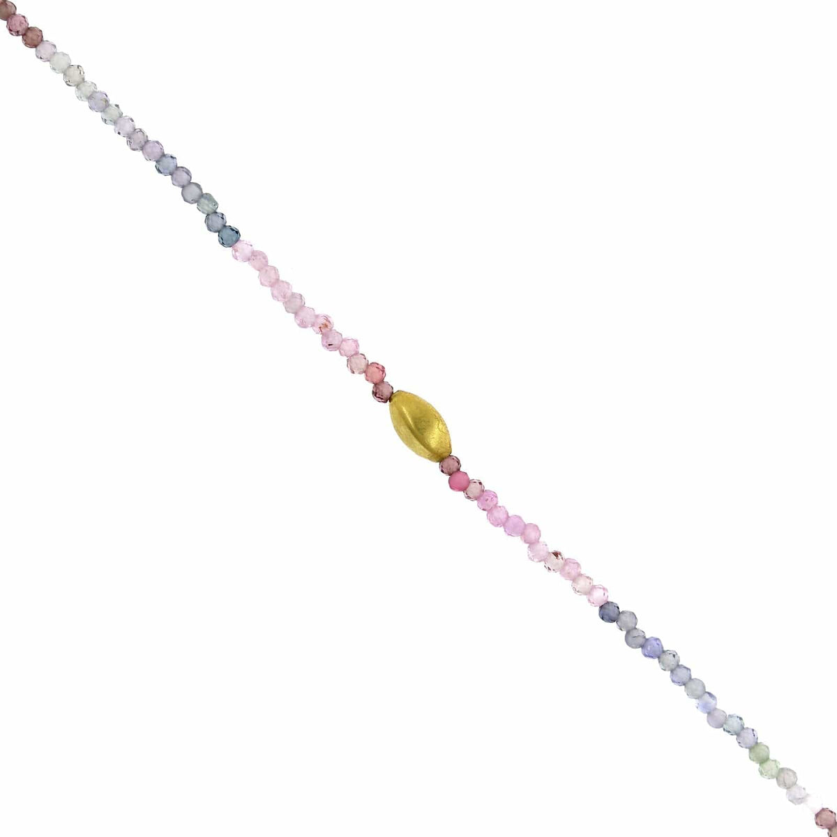 18K Yellow Gold Spinel Beaded Bracelet