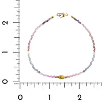 18K Yellow Gold Spinel Beaded Bracelet