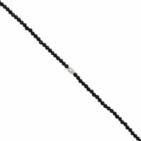 18K Yellow Gold Black Spinel Beaded Bracelet