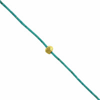 18K Yellow Gold Turquoise Beaded Bracelet