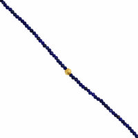 18K Yellow Gold Lapis Bead Bracelet
