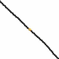18K Yellow Gold Black Spinel Bead Bracelet