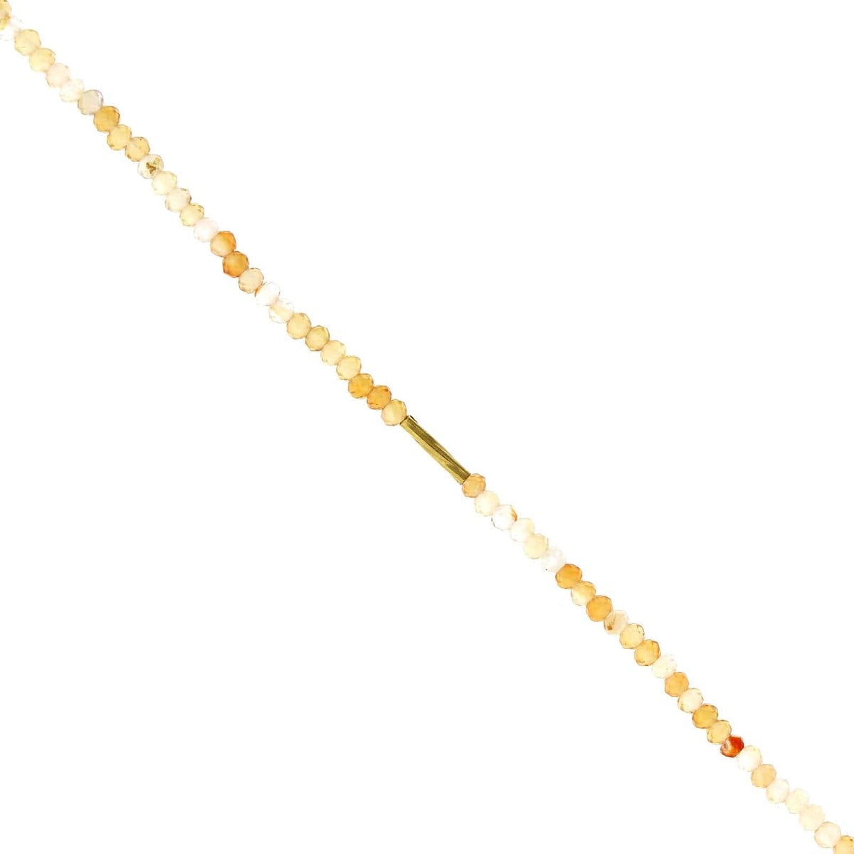 18K Yellow Gold Ombre Carnelian Bead Bracelet