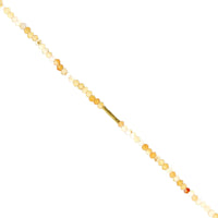 18K Yellow Gold Ombre Carnelian Bead Bracelet