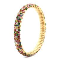 Zydo 18K Yellow Gold Diamond & Gemstone Stretch Bracelet