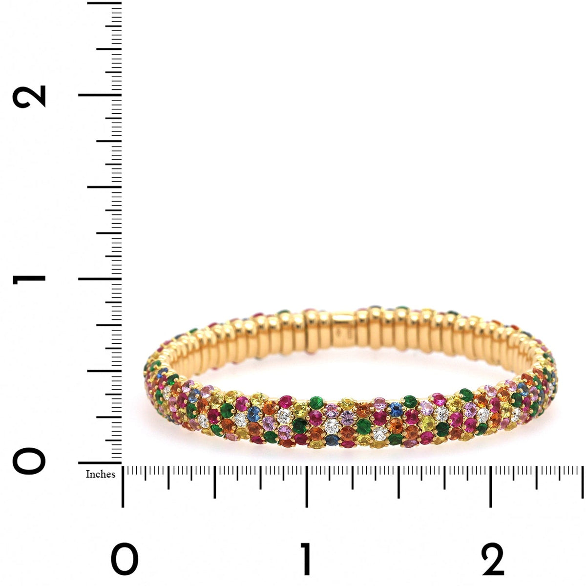 Zydo 18K Yellow Gold Diamond & Gemstone Stretch Bracelet – Long's Jewelers