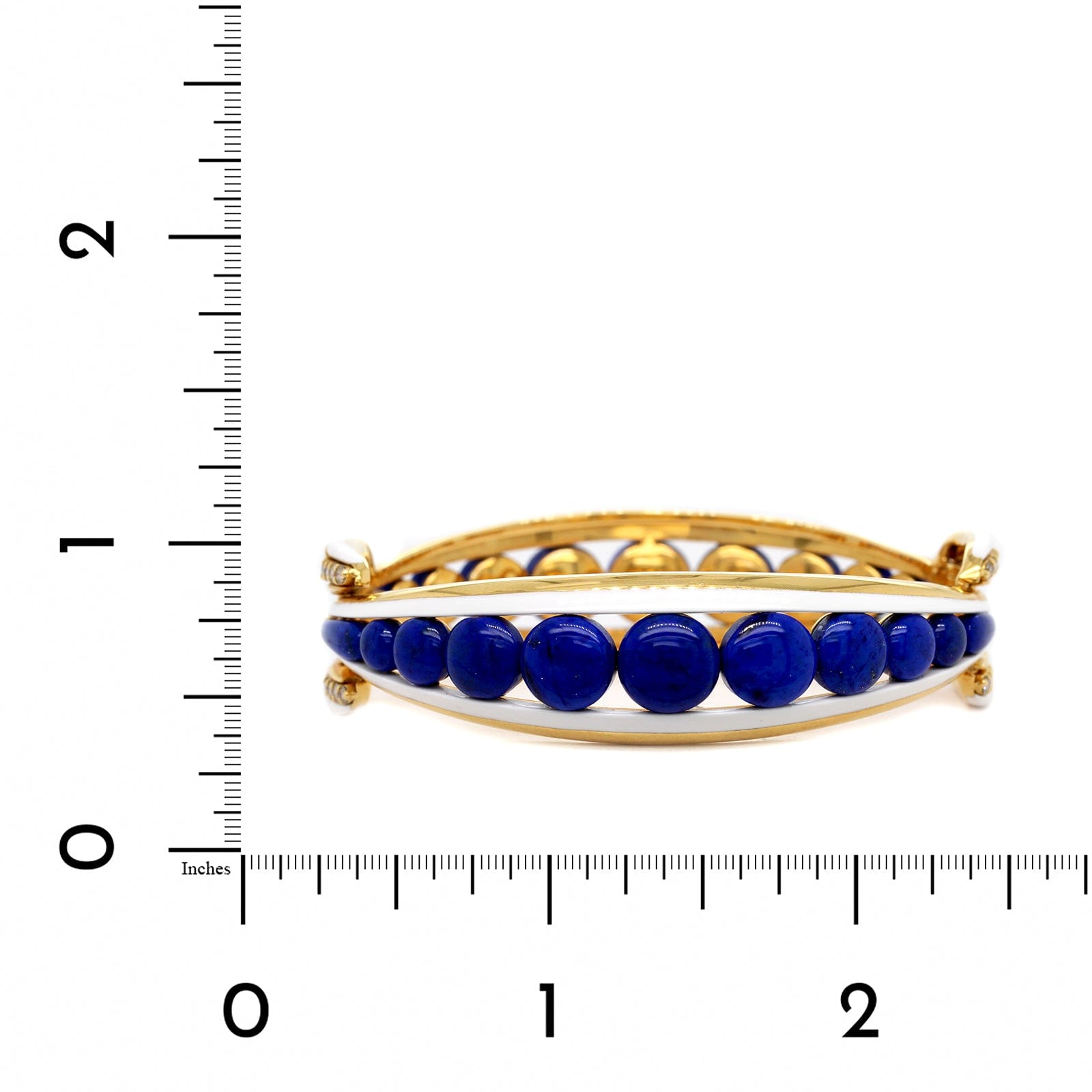 Etho Maria 18K Yellow Gold Brown Diamond and White Ceramic Bracelet