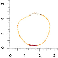 Sterling Silver Carnelian & Red Spinel Beaded Bracelet
