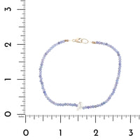 Sterling Silver Tanzanite Beaded Bracelet