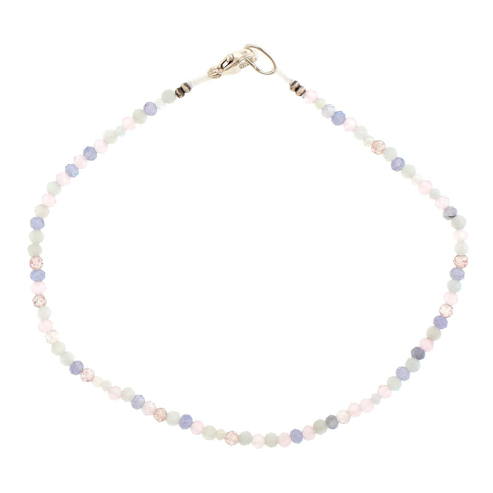 Sterling Silver Multi Gem Beaded Bracelet