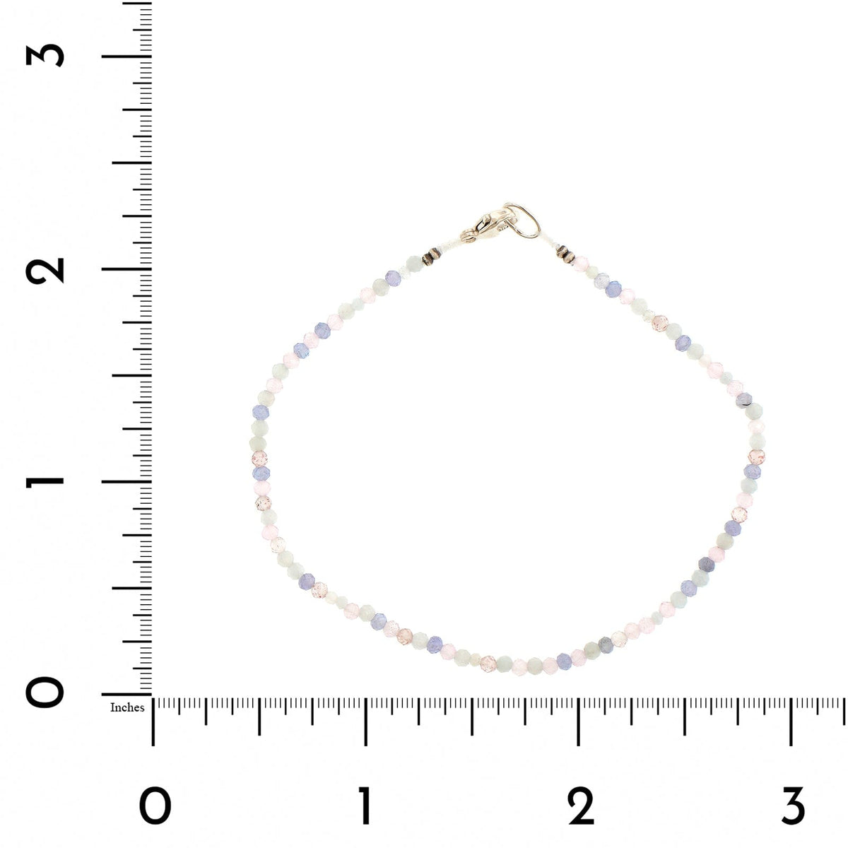 Sterling Silver Multi Gem Beaded Bracelet