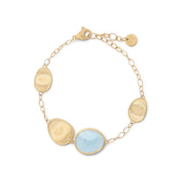Marco Bicego 18K Yellow Gold Aquamarine Lunaria Bracelet