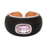 Emily P. Wheeler 18K Rose Gold Morganite Ebony Belle Cuff Bracelet