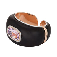 Emily P. Wheeler 18K Rose Gold Morganite Ebony Belle Cuff Bracelet