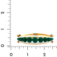 Etho Maria 18K Yellow Gold Brown Diamond and Malachite Ball Bead Bracelet