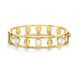 Temple St. Clair 18K Yellow Gold Oval Moonstone and Diamond Arcadia Bracelet