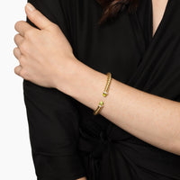 Cablespira® Flex Bracelet 18K Yellow Gold with Peridot and Diamonds, 6mm